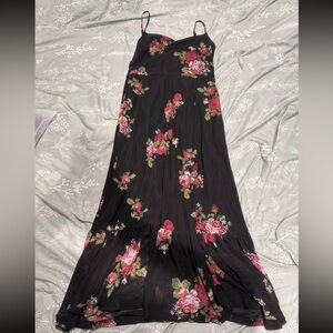 Floral Black Maxi Dress